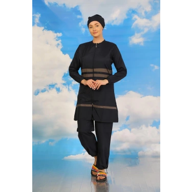 Moda Kadın Tam Tesettür Mayo Lacivert