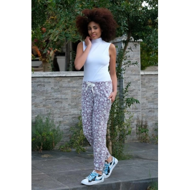 Moda Kadın Welsoft Polar Tek Alt Pijama Mor