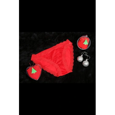 Moda Kadın Yılbaşı Kırmızı Slip