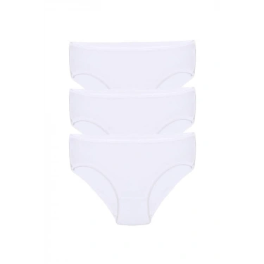 Moda Kız Çocuk 3lü Beyaz Külot