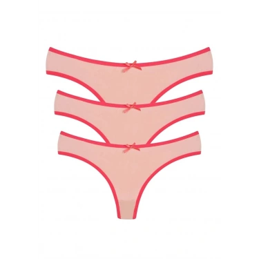 Moda Pamuklu 3lü Tanga Külot Pudra