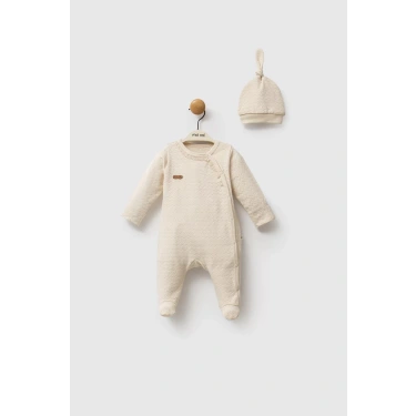 Moi Noi Şapkalı Tulum Mnb1248 Bej