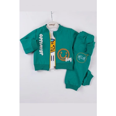 Optimist Nakışlı Erkek Bebek Takım