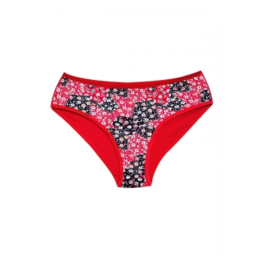 Pamuklu Geniş Kenarlı Likralı Desenli Bato Kadın Külot Desen 10