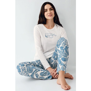 Pierre Cardin 9074-s Kadın Uzun Kol Pijama Takım