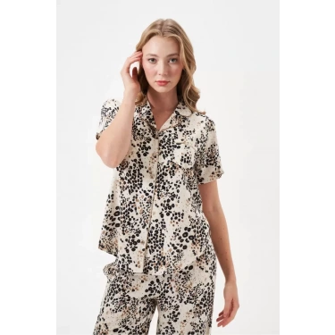 Pjs 29049 Kadın Düğmeli Pijama Takım