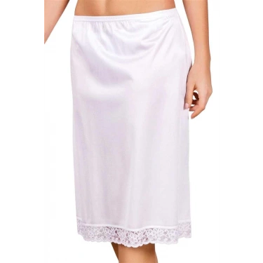 Polyamid Dantelli Diz Altı Jüpon