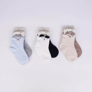 Retkit 2li Erkek Bebek Soket Çorap K44144 Asorti