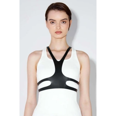 Seksi Deri Göğüs Harness - Brf1374