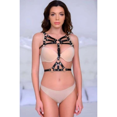 Seksi Fantazi Deri Göğüs Üzeri Harness - Brf1053