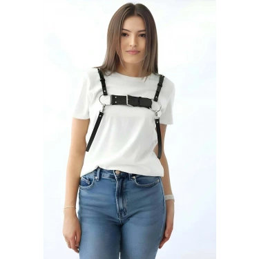 Şık Deri Kadın Kemer, Elbise Üzeri Deri Kemer - Brf1094