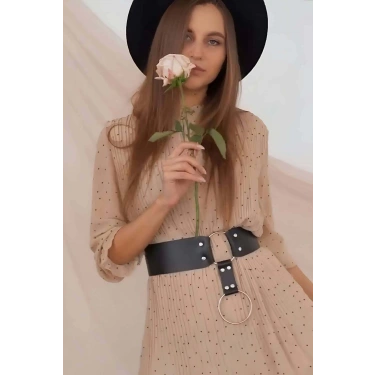 Şık Deri Kemer, Halka Detaylı Kemer - Brf610