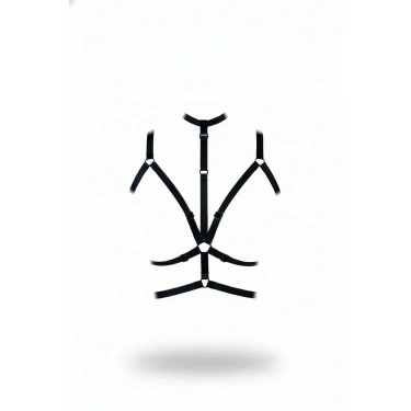 Siyah Göğüs Harness Ayarlanabilir Elastik Kafes Detaylı - Brf137