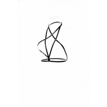 Siyah Kadın Kemer Çapraz Bantlı Vücut Aksesuarı - Brf180