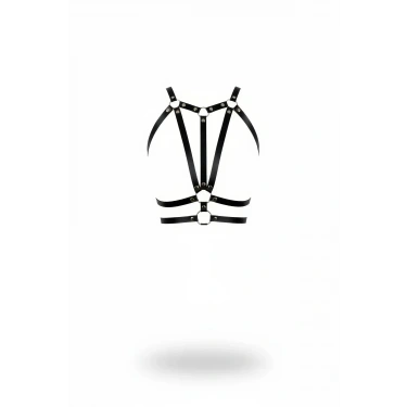 Siyah Kadın Kemer Deri Çoklu Şeritli Vücut Aksesuarı - Brf114