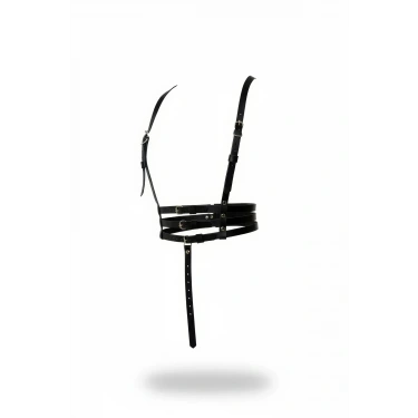 Siyah Kadın Kemer Deri Tokalı Vücut Aksesuarı - Brf178