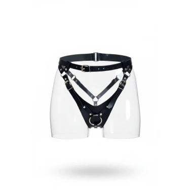 Siyah Kadın Kemer Deri Vücut Tokalı Aksesuar - Brf1281