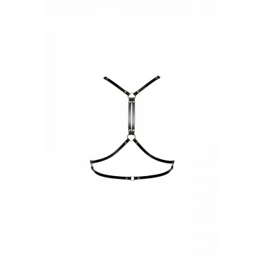 Siyah Kadın Kemer Suni Deri Vücut Aksesuarı - Brf203