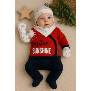 Sun Shine Desenli 5li Erkek Hastane Çıkışı