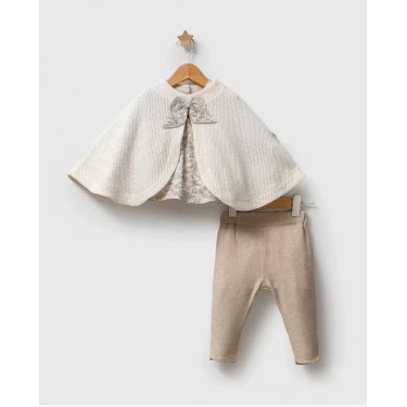 Tongs Baby Trikolu Çiçek Pançolu 3lü Takım 8024 Ekru