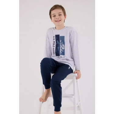 U.s. Polo Assn  Uzun Kol Pijama Takım Us2206-4 Karmelanj