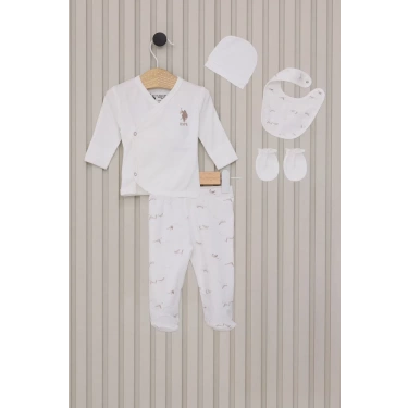 U.s Polo Bebek 5li Hatane Çıkış Seti Usb2017 Krem