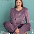 13213 Kadın Kadife Uzun Kol Pijama Takımı