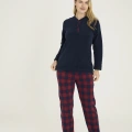 7304-k Kadın Midi Yaka Pijama Takım