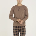 9221 Erkek Midi Yaka Pijama Takım