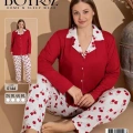Boyraz 0144 Kadın Milan Battal Uzun Kol Pijama Takımı