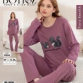 Boyraz 0364 Kadın Penye Uzun Kol Pijama Takımı
