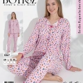Boyraz 0367 Kadın Raporlu Uzun Kol Pijama Takımı