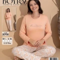 Boyraz 20700 Kadın Milan Uzun Kol Pijama Takımı