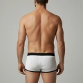 Erkek Beyaz Biyeli File Boxer
