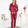 Estiva 25363 Gömlek Yaka Kadife Pijama Takımı