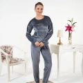Estiva 25383 Uzun Kol Kadife Pijama Takımı