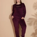 Estiva 25393 Uzun Kol Battal Kadife Pijama Takımı