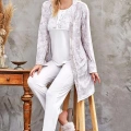 Flz 31-104 Bayan Kadife Sabahlık Pijama Takımı