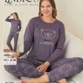 Lindros 05006 Raporlu Polar Kumaş Uzun Kol Pijama Takımı