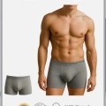 Pamuklu Düz Gri Renk Erkek Boxer