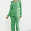 Sementa 76438 Yarım Düğmeli Cep Detaylı Pijama Takım