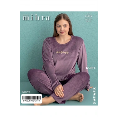 13213 Kadın Kadife Uzun Kol Pijama Takımı