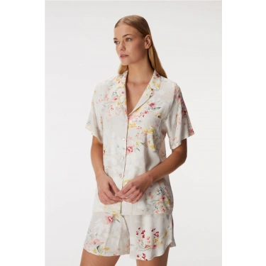 Anıl 11355 Kadın Kısa Kol Gömlek Ve Şort Takım