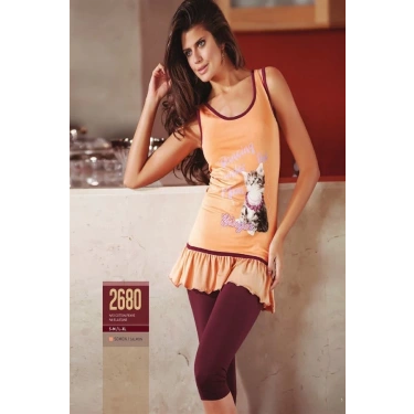 Berrak Kadın Yazı Baskılı Elbise 2495