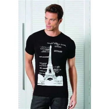 Berrak Kule Baskılı Erkek  T-shirt 1043