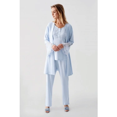 Freshness 322 Kadın Sabahlıklı Pijama Takımı