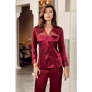 Freshness 9600-pt Saten Dantel Detay Pijama Takım