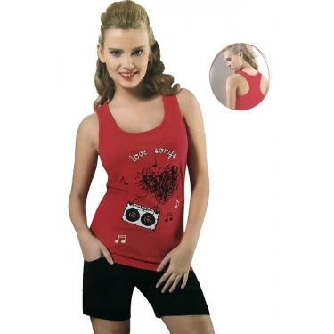 Hmd Kadın Kolsuz Şortlu Takım 40013