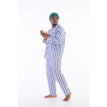 Kocabey 4007 Uzun Kol Çizgili Gaffur Erkek Pijama Takım