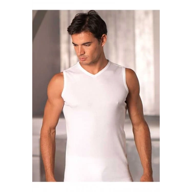 Şahinler Erkek  Sıfır Kollu V Yaka Ribana Atlet E033